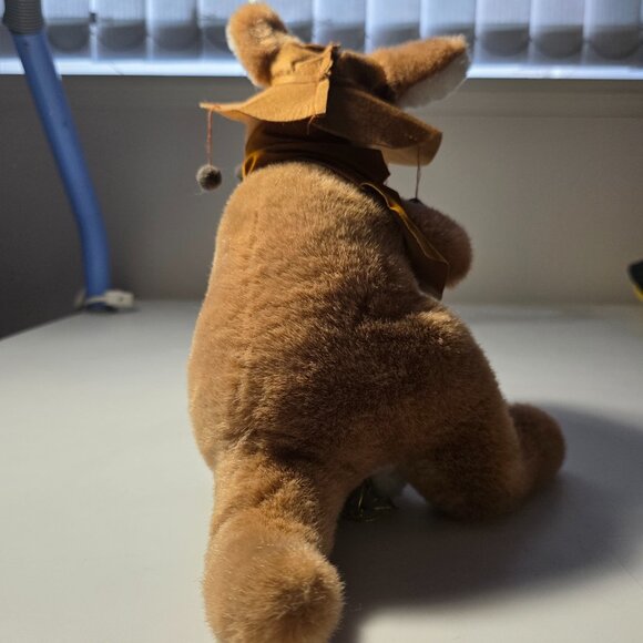 Kangaroo with Joey in Pouch Stuffed Animal Plush w/ Vest/Hat - Picture 4 of 6
